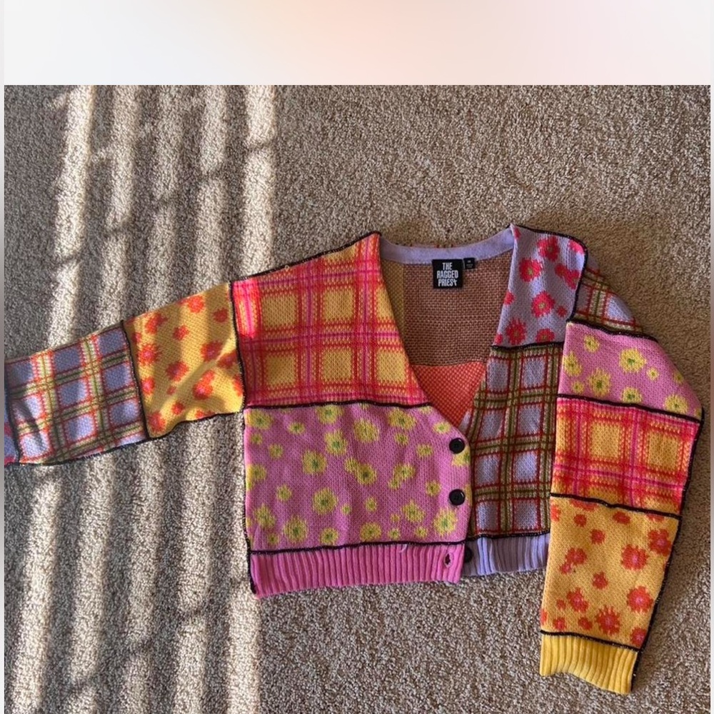 The Ragged Priest Multicolor Patchwork Cardigan - Picture 3 of 4